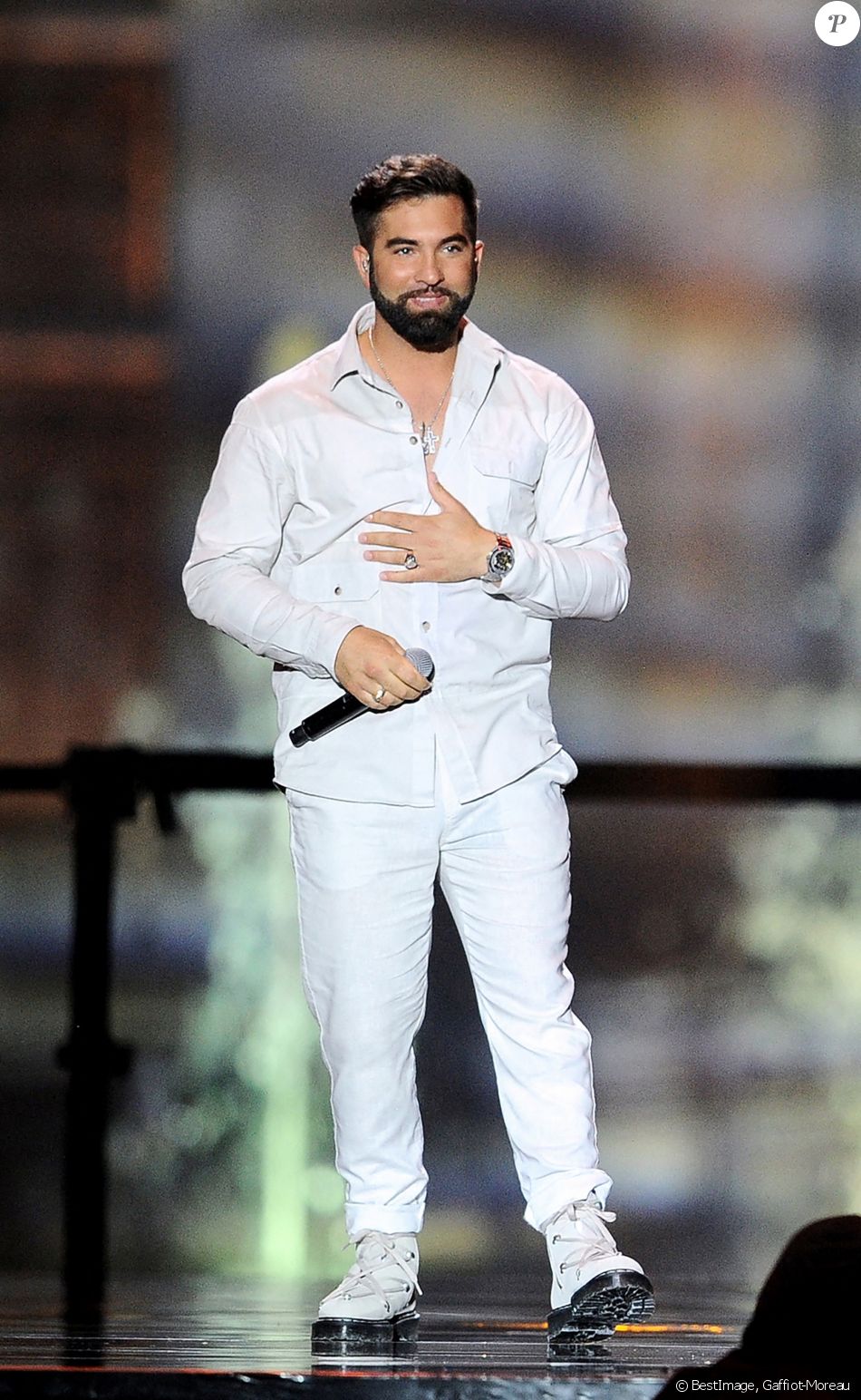 Kendji Girac (nommé pour la chanson "Evidemment") - Enregistrement de l'émission "La chanson de l'année" au château de Chambord, qui sera diffusée le 5 juin 2021 sur TF1