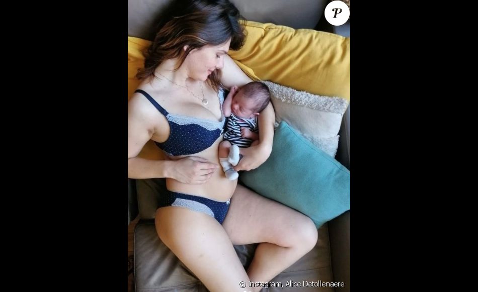 Alice Detollenaere et son fils Marius sur Instagram. Le 21 juin 2021.