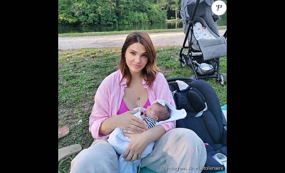 Alice Detollenaere et son fils Marius sur Instagram. Le 12 juin 2021.