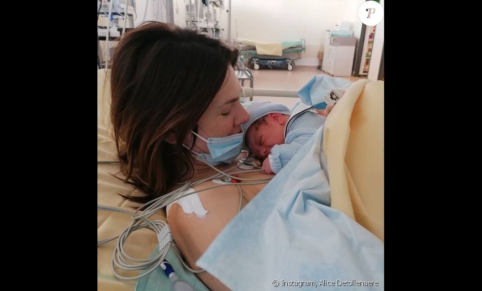 Alice Detollenaere et son fils Marius sur Instagram. Le 2 juin 2021.