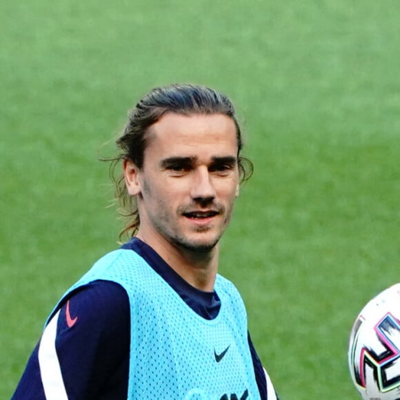 Antoine Griezmann lors de l'entraînement de l'équipe de France de football à Nice, France, le 1er juin 2021, dans le cadre de la préparation de l'équipe de France pour l'Euro 2020. © Norbert Scanella/Panoramic/Bestimage