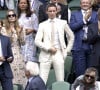 Eddie Redmayne et sa femme Hannah dans les tribunes à Wimbledon.
