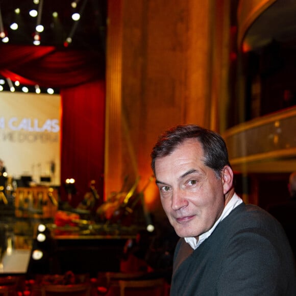 Exclusif - Samuel Labarthe - Enregistrement de l'émission "Maria Callas, une vie d'Opéra" avec l'orchestre Lamoureux, sous la direction d'Y.Cassar, présenté par France 3 et Morgane au théâtre des Champs Elysées, qui sera diffusée le 26 décembre en prime time. Le 1er Novembre 2018 © Pierre Perusseau / Bestimage