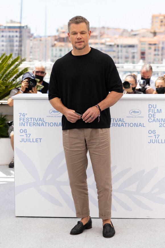 Matt Damon au photocall du film "Stillwater" (Hors compétition) lors du 74ème festival international du film de Cannes le 9 juillet 2021 