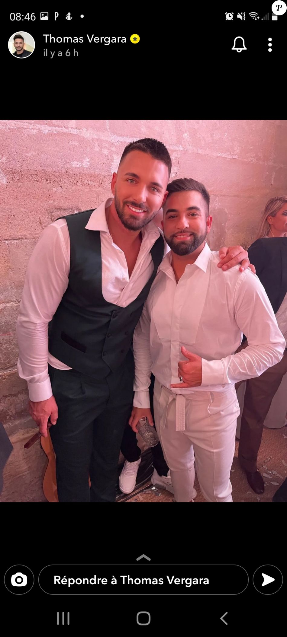 Thomas Vergara dévoile des images exclusives de son mariage avec Nabilla, sur Snapchat, le 8 juillet 2021