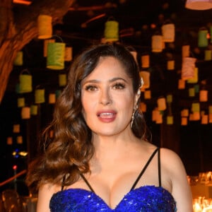 Salma Hayek lors du dîner de la soirée Kering "Women In Motion" dans le cadre du 74ème Festival International du Film de Cannes, le 11 juillet 2021.