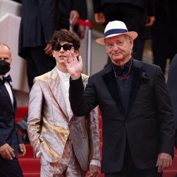 Timothée Chalamet, Bill Murray - Montée des marches du film " The French Dispatch" lors du 74ème Festival International du Film de Cannes. Le 12 juillet 2021 © Borde-Jacovides-Moreau / Bestimage