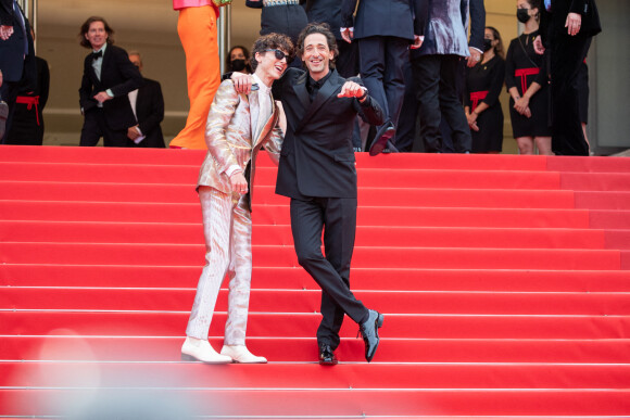 Timothée Chalamet, Adrien Brody - Montée des marches du film " The French Dispatch" lors du 74ème Festival International du Film de Cannes. Le 12 juillet 2021 © Borde-Jacovides-Moreau / Bestimage