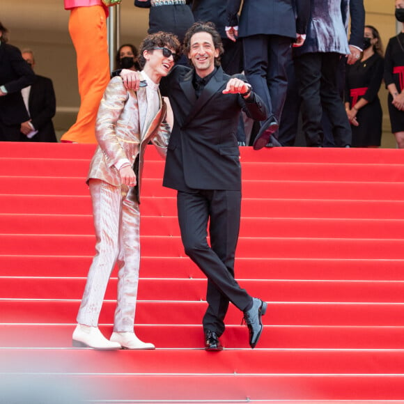 Timothée Chalamet, Adrien Brody - Montée des marches du film " The French Dispatch" lors du 74ème Festival International du Film de Cannes. Le 12 juillet 2021 © Borde-Jacovides-Moreau / Bestimage