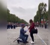 Demande en mariage avant le défilé du 14 juillet 2021