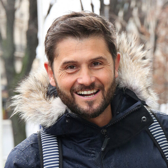 Exclusif - Christophe Beaugrand arrive aux studios de Radio France à Paris le 14 janvier 2021. 
