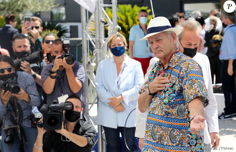 Bill Murray - Photocall du film &quot;The French Dispatch&quot; lors du 74e festival international du film de Cannes. Le 13 juillet 2021. © Borde / Jacovides / Moreau / Bestimage