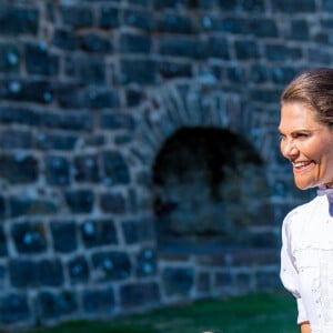 La princesse Victoria et son fils le prince Oscar - La famille royale de Suède célèbre le 44 ème anniversaire de la princesse Victoria lors d'un concert au château de Borgholm sur l'île d'Oland, le 14 juillet 2021.