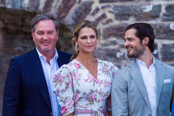 La princesse Madeleine et son mari Christopher O'Neill, le prince Carl Philip - La famille royale de Suède célèbre le 44 ème anniversaire de la princesse Victoria lors d'un concert au château de Borgholm sur l'île d'Oland, le 14 juillet 2021.