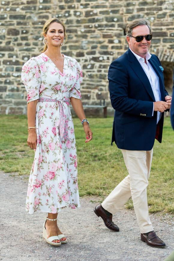 La princesse Madeleine et son mari - La famille royale de Suède célèbre le 44 ème anniversaire de la princesse Victoria lors d'un concert au château de Borgholm sur l'île d'Oland, le 14 juillet 2021.