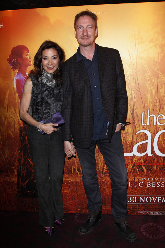 Michelle Yeoh et David Thewlis - Première de "The Lady" à Paris le 22 novembre 2011.