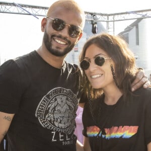 Brahim Zaibat et Leslie Benaroch - Soirée "Madame et Monsieur Rure" by Rure Productions, sur le rooftop de la Grande Arche de la Défense le Paris le 16 juillet 2021. © Jack Tribeca/Bestimage