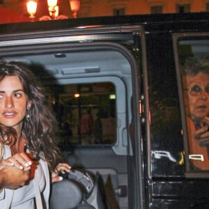 Penelope Cruz (enceinte) et Javier Bardem sont alles diner en famille au restaurant a Madrid. Le 20 juillet 2013 