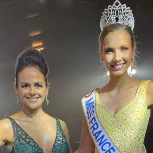 Amandine Petit et Nathalie Nouh-Chaia Vernet à l'élection de Miss Guyane 2021.