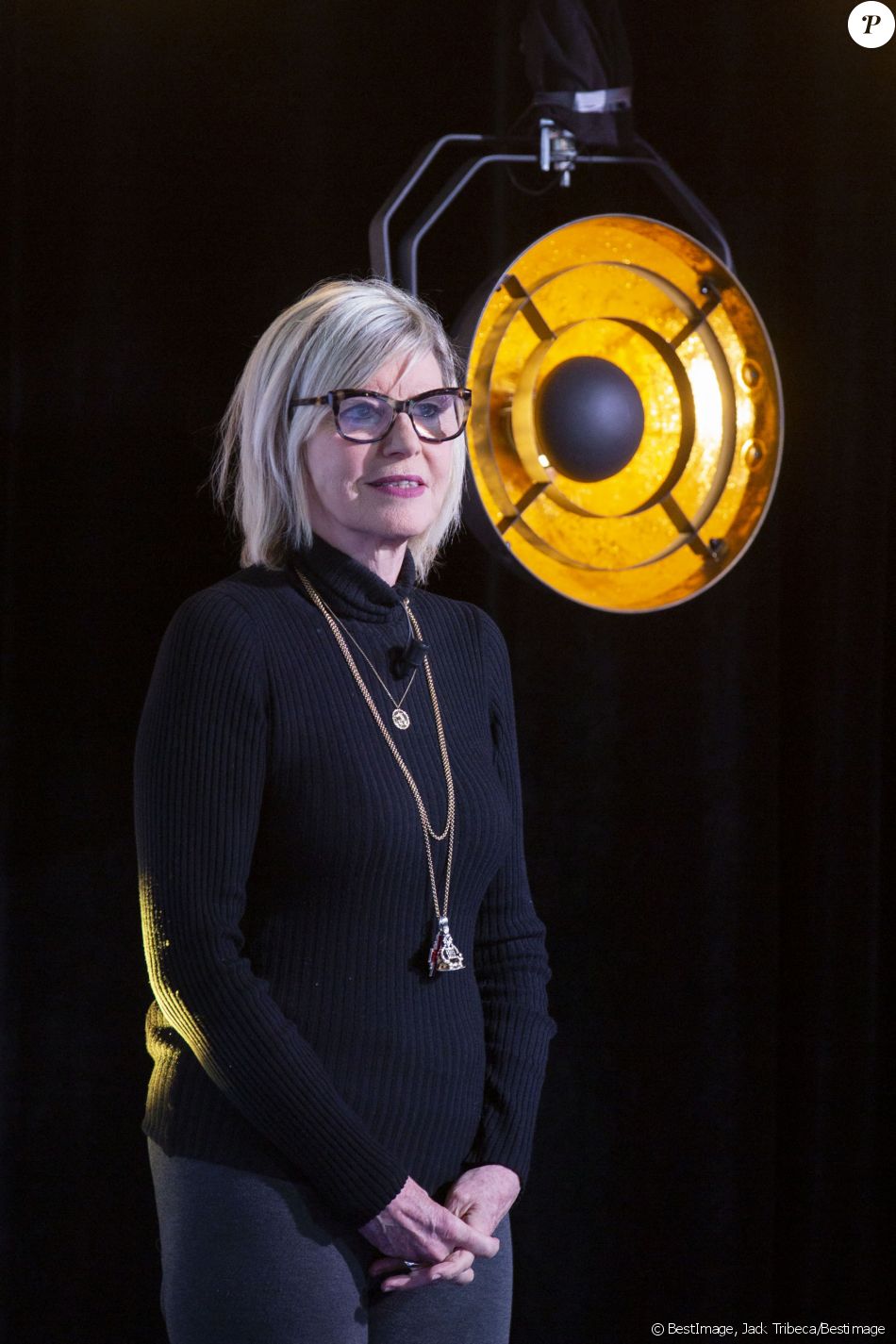 Chantal Ladesou - Enregistrement de l'émission "Clique" présentée par Mouloud Achour sur Canal Plus à Issy-les-Moulineaux le 3 mars 2020. © Jack Tribeca/Bestimage