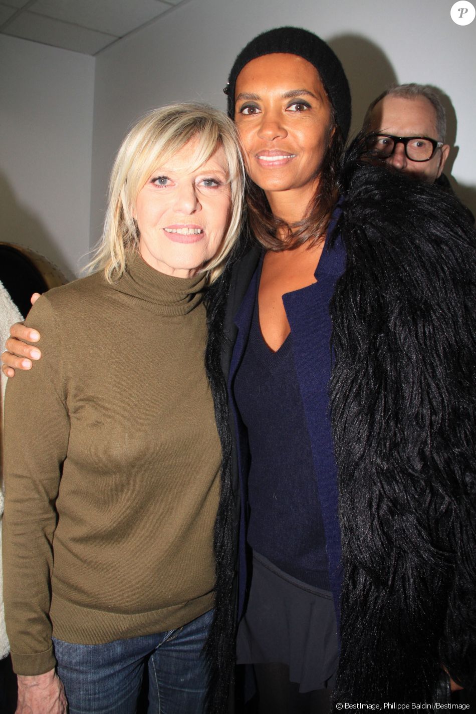 Chantal Ladesou et Karine Le Marchand lors de la réprésentation de son nouveau one-woman-show "On the road again" au Dôme de Paris (Palais des Sports), à Paris, France, le 19 janvier 2020. © Philippe Baldini/Bestimage