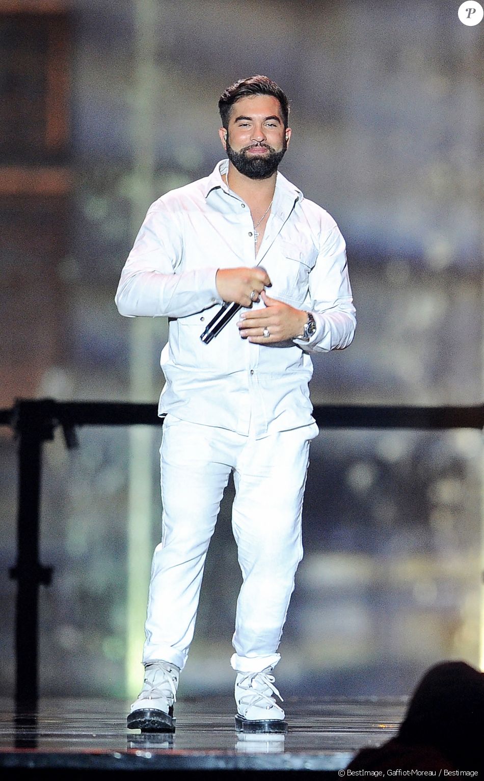 Kendji Girac - Enregistrement de l'émission "La chanson de l'année" au château de Chambord, qui sera diffusée le 5 juin 2021 sur TF1 © Gaffiot-Moreau / Bestimage