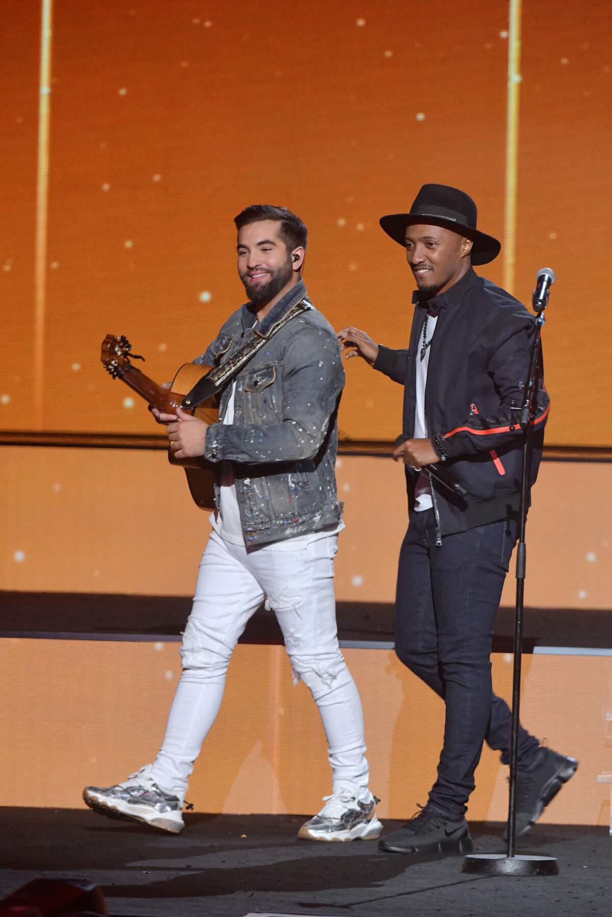 photo-kendji-girac-et-soprano-enregistrement-de-l-mission-la