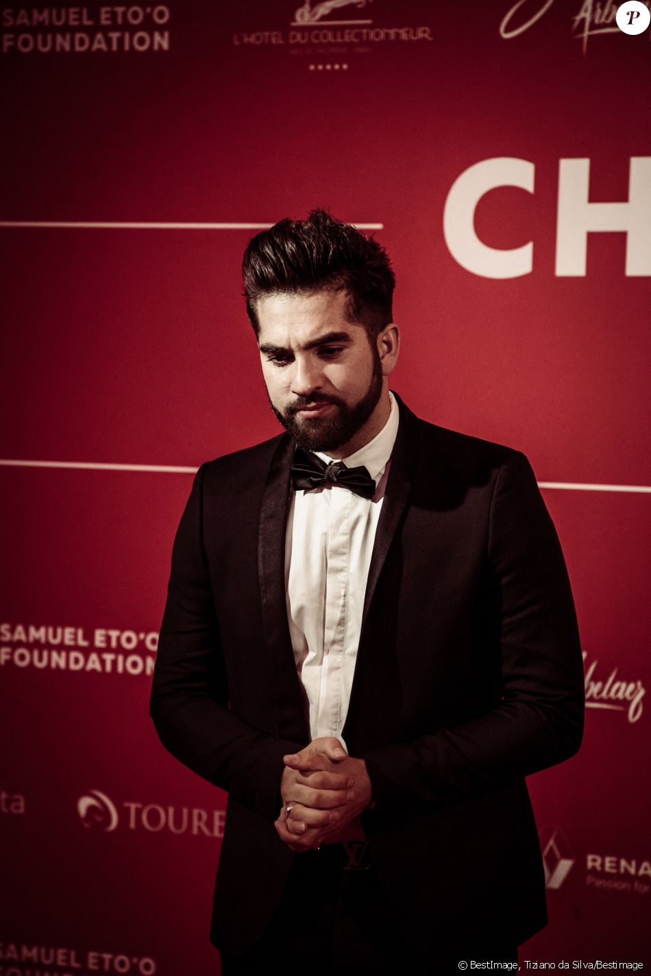 Kendji Girac - Dîner de charité pour la fondation Samuel Eto'o au Petit Palais à Paris, France, le 5 avril 2018. © Tiziano da Silva/Bestimage