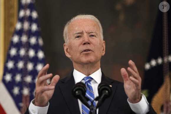 Le président Joe Biden donne une conférence de presse à propos de la situation économique des Etats Unis depuis la Maison Blanche à Washington le 19 juillet 2021.