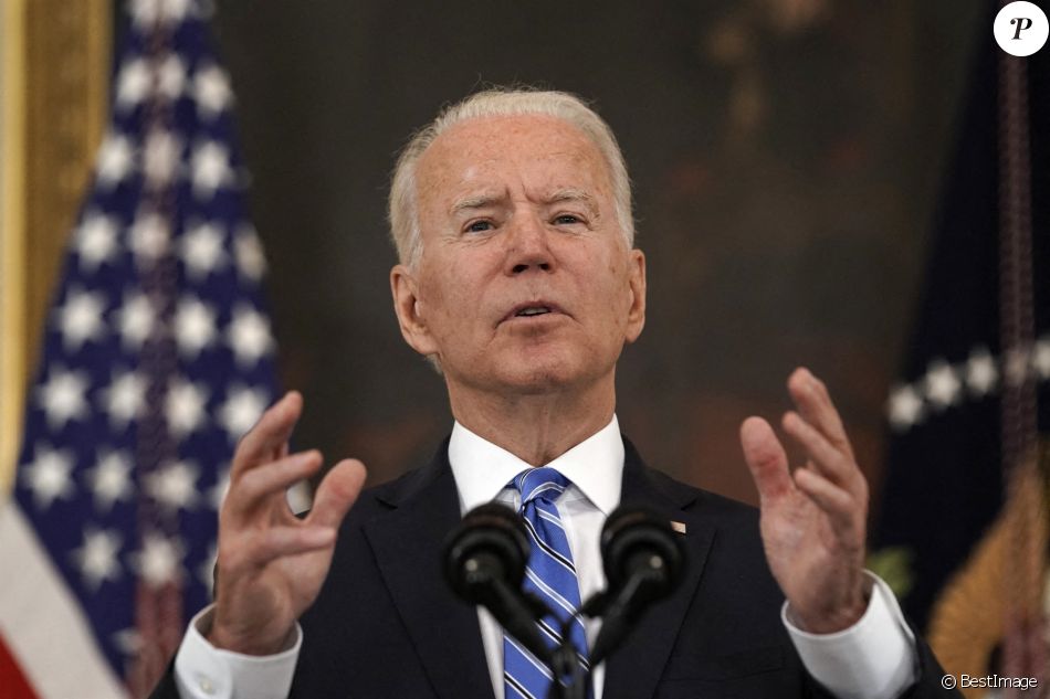 Le président Joe Biden donne une conférence de presse à propos de la situation économique des Etats Unis depuis la Maison Blanche à Washington le 19 juillet 2021.