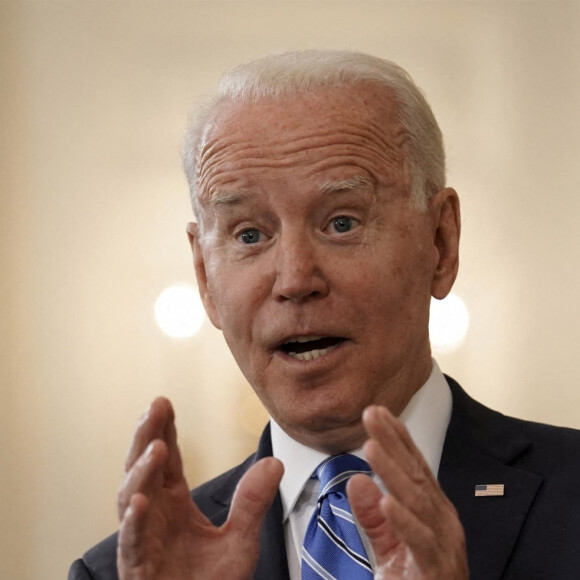 Le président Joe Biden donne une conférence de presse à propos de la situation économique des Etats Unis depuis la Maison Blanche à Washington le 19 juillet 2021.