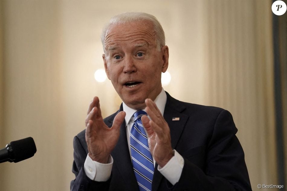 Le président Joe Biden donne une conférence de presse à propos de la situation économique des Etats Unis depuis la Maison Blanche à Washington le 19 juillet 2021.