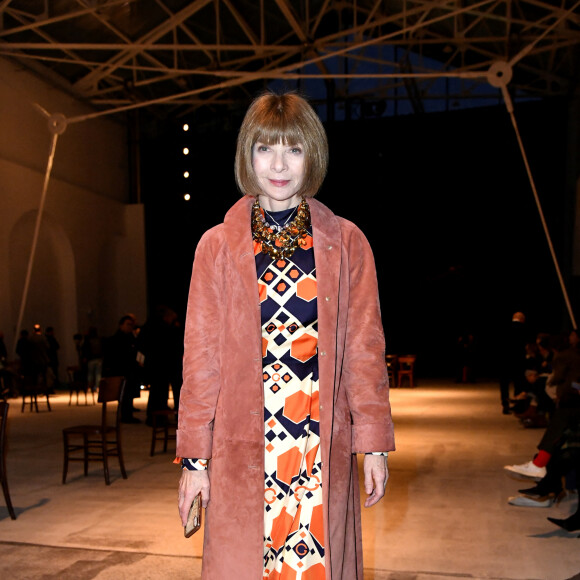Anna Wintour au défilé de mode "Jil Sander" lors de la fashion week à Milan. 