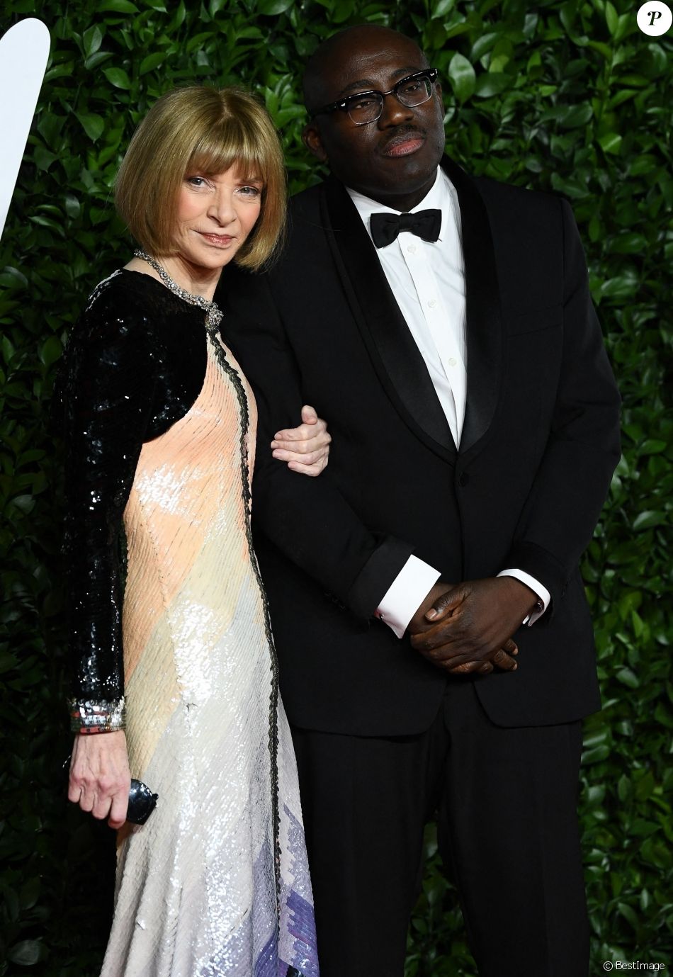 Anna Wintour, Edward Enninful - Les célébrités assistent à la cérémonie "Fashion Awards" à Londres, le 2 décembre 2019.