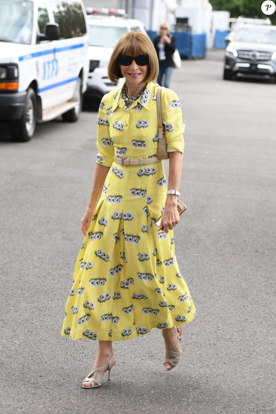 Anna Wintour à la finale dames du tournoi de tennis de l'US Open 2019 à New York le 7 septembre 2019.