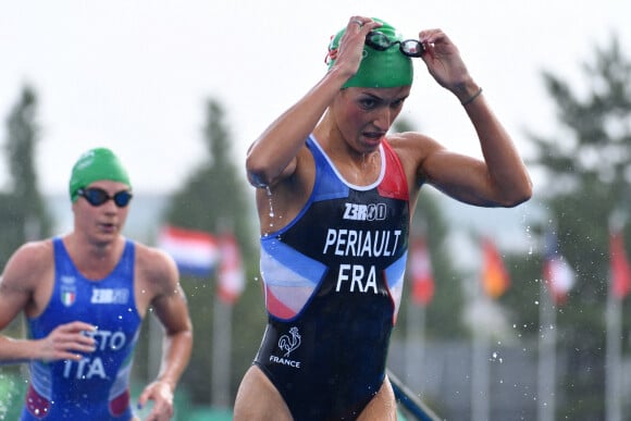 Léonie Périault (FRA) lors de l'épreuve de triathlon Femmes aux J.O de Tokyo, le 26 juillet 2021
