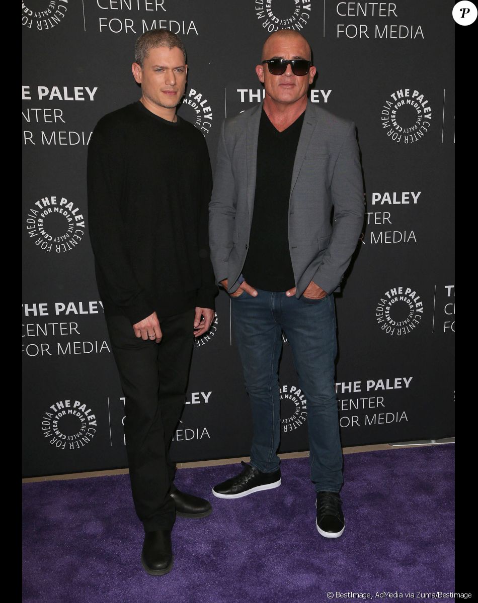 Wentworth Miller, Dominic Purcell à la projection de la nouvelle saison de ''Prison Break'' au Paley Center for Media à Beverly Hills, le 29 mars 2017 © AdMedia via Zuma/Bestimage