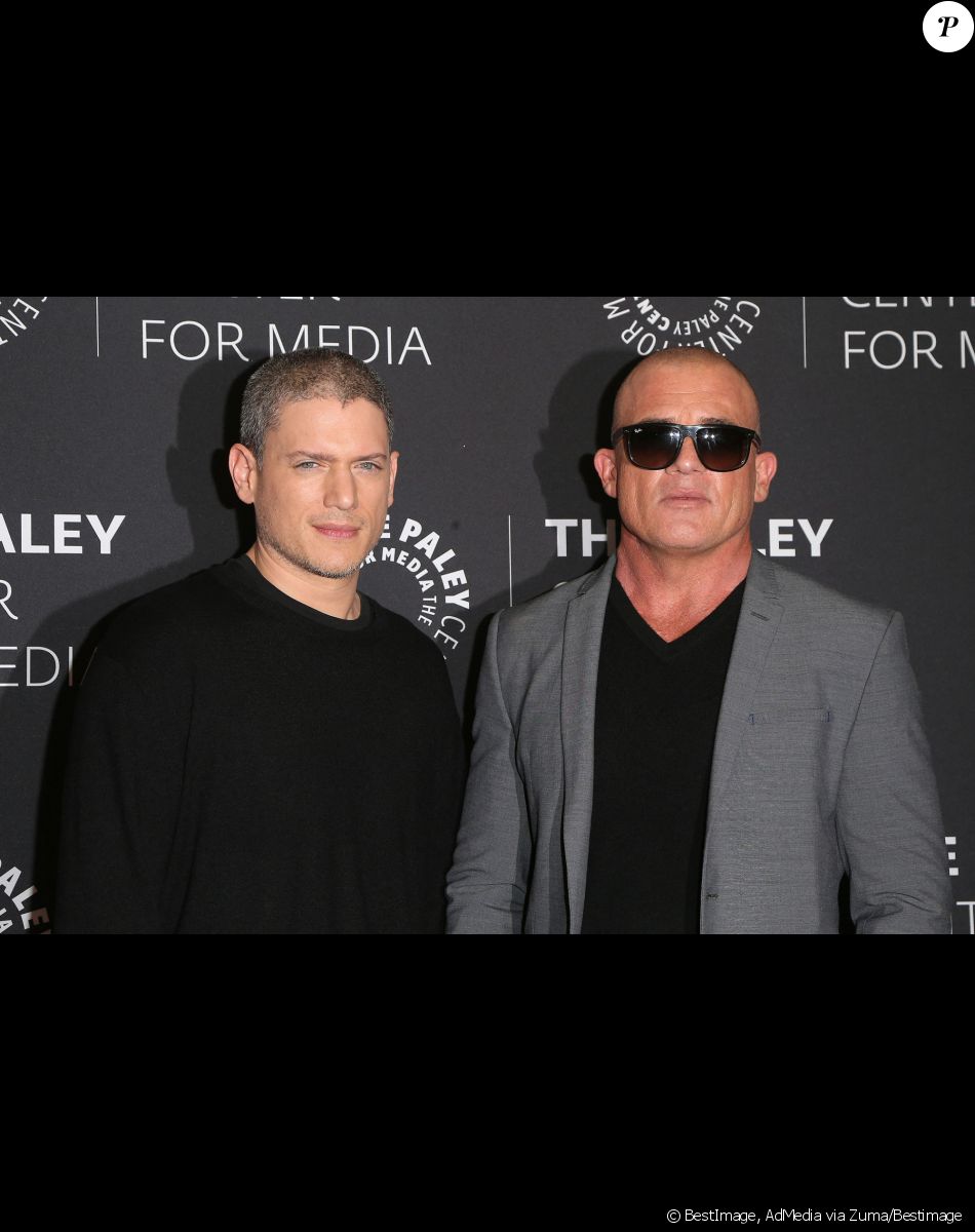 Wentworth Miller, Dominic Purcell à la projection de la nouvelle saison de ''Prison Break'' au Paley Center for Media à Beverly Hills, le 29 mars 2017 © AdMedia via Zuma/Bestimage
