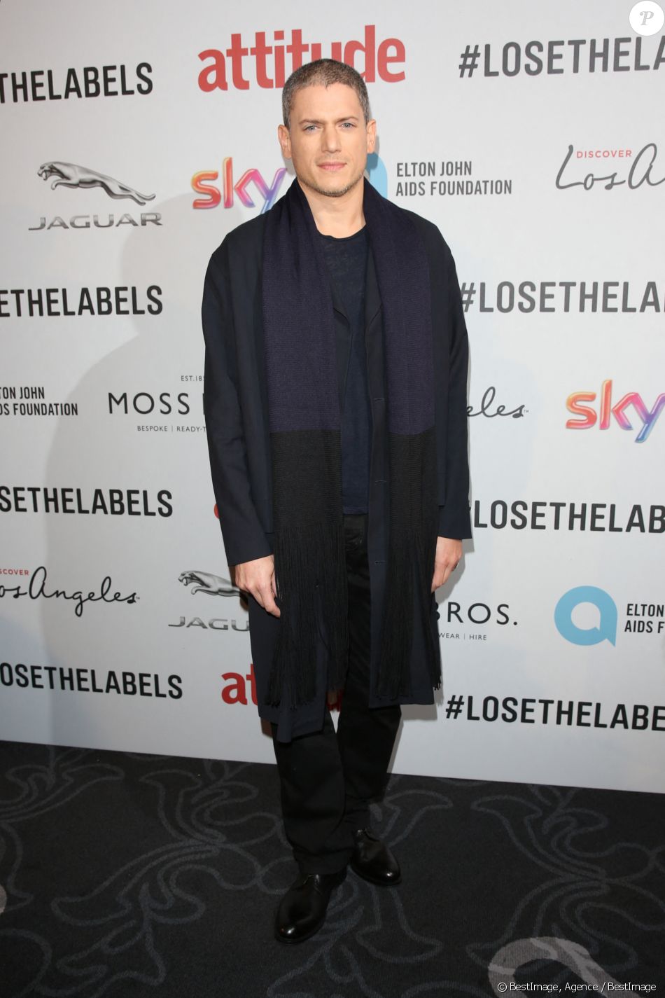 Wentworth Miller à la soirée Attitude Awards 2016 à Londres, le 9 octobre 2016.