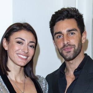 Exclusif - Rachel Legrain-Trapani (Miss France 2007) et son compagnon Valentin Leonard lors de la soirée "La Canadienne X Nobis" pour le lancement de la nouvelle collection Nobis dans leur nouvelle boutique au 39 rue du Four à Paris , le 13 novembre 2019. © Pierre Perusseau / Bestimage