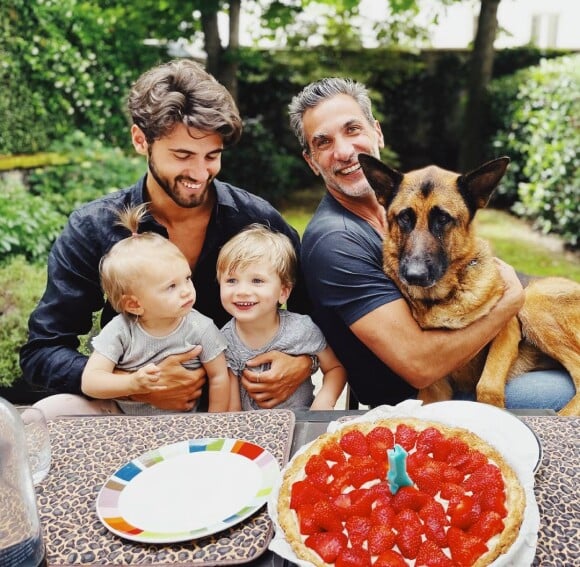 Patrick Guérineau avec ses enfants - juin 2021