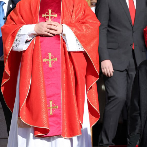 Le prince Albert II de Monaco et la princesse Charlène de Monaco ont assisté à la messe de Sainte Dévote à la cathédrale de Monaco le 27 janvier 2021. © Jean-Charles Vinaj / Pool Monaco / Bestimage