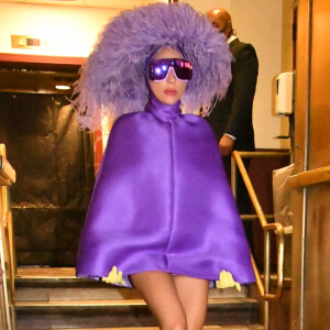 Lady Gaga à la sortie de Radio City Music Hall à New York