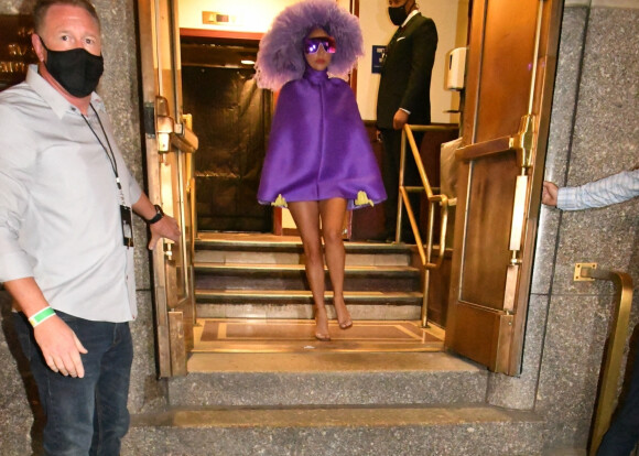 Lady Gaga à la sortie de Radio City Music Hall à New York, le 31 juillet 2021 