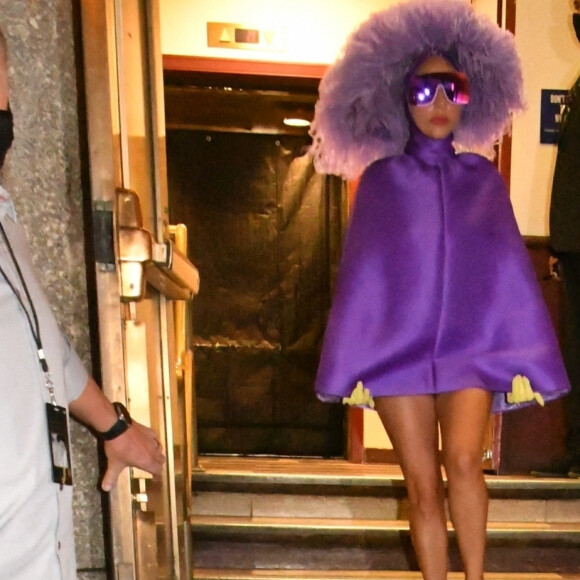 Lady Gaga à la sortie de Radio City Music Hall à New York, le 31 juillet 2021 