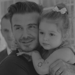 David Beckham et sa fille Harper.