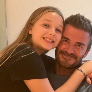 David Beckham et sa fille Harper Seven sur Instagram.