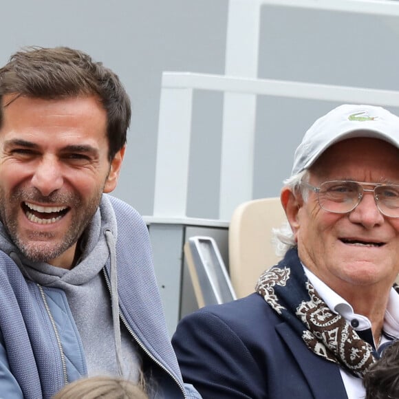 Grégory Fitoussi et son pére Jacques - Tribunes lors des internationaux de tennis de Roland Garros à Paris, France, le 30 mai 2019. © Jacovides-Moreau/Bestimage