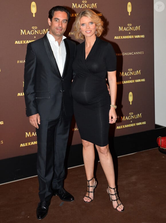 Sylvie Tellier (enceinte) et son mari Laurent - Soirée "VIP Party" Magnum lors du 71ème Festival International du Film de Cannes le 10 mai 2018. © Veeren/Bestimage 