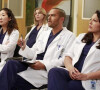 Sandra Oh, Ellen Pompeo, Jesse Williams et Sara Ramirez dans la saison 9 de Grey's Anatomy.
